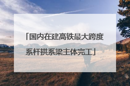 国内在建高铁最大跨度系杆拱系梁主体完工