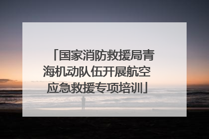 国家消防救援局青海机动队伍开展航空应急救援专项培训