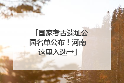 国家考古遗址公园名单公布！河南这里入选→