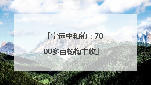 宁远中和镇：7000多亩杨梅丰收
