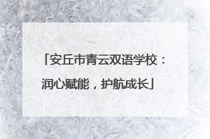 安丘市青云双语学校：润心赋能，护航成长