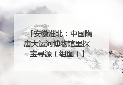 安徽淮北：中国隋唐大运河博物馆里探宝寻源（组图）