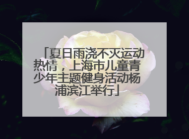夏日雨浇不灭运动热情，上海市儿童青少年主题健身活动杨浦滨江举行