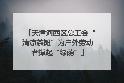 天津河西区总工会“清凉茶摊”为户外劳动者撑起“绿荫”