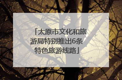 太原市文化和旅游局特别推出6条特色旅游线路