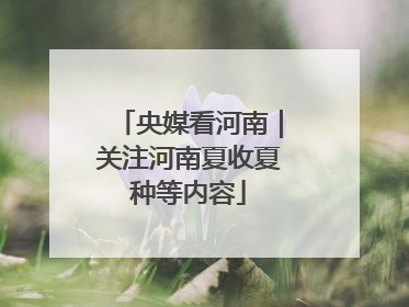 央媒看河南｜关注河南夏收夏种等内容