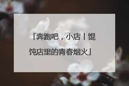 奔跑吧，小店丨馄饨店里的青春烟火