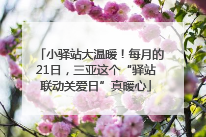 小驿站大温暖！每月的21日，三亚这个“驿站联动关爱日”真暖心