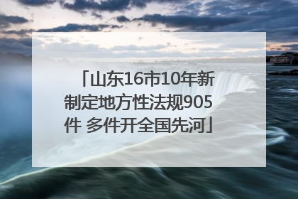 山东16市10年新制定地方性法规905件 多件开全国先河