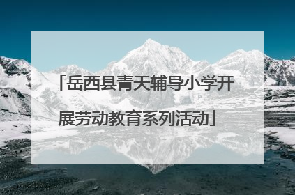 岳西县青天辅导小学开展劳动教育系列活动