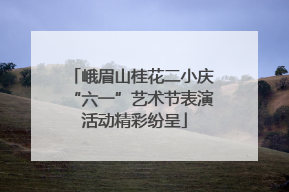 峨眉山桂花二小庆“六一”艺术节表演活动精彩纷呈