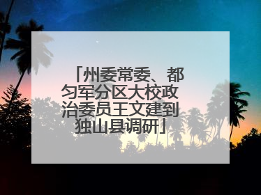 州委常委、都匀军分区大校政治委员王文建到独山县调研