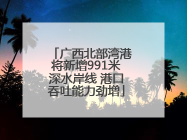 广西北部湾港将新增991米深水岸线 港口吞吐能力劲增