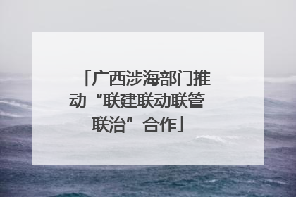 广西涉海部门推动“联建联动联管联治”合作