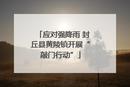 应对强降雨 封丘县黄陵镇开展“敲门行动”