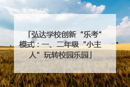 弘达学校创新“乐考”模式：一、二年级“小主人”玩转校园乐园