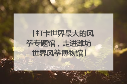 打卡世界最大的风筝专题馆，走进潍坊世界风筝博物馆