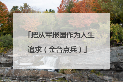 把从军报国作为人生追求（金台点兵）