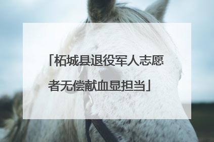 柘城县退役军人志愿者无偿献血显担当