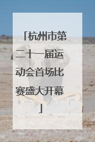 杭州市第二十一届运动会首场比赛盛大开幕