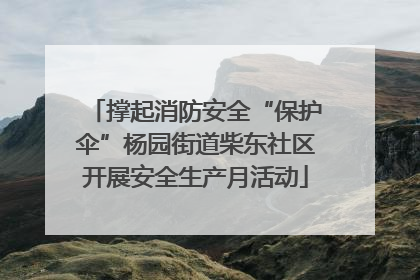 撑起消防安全“保护伞”杨园街道柴东社区开展安全生产月活动