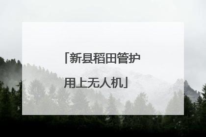 新县稻田管护用上无人机