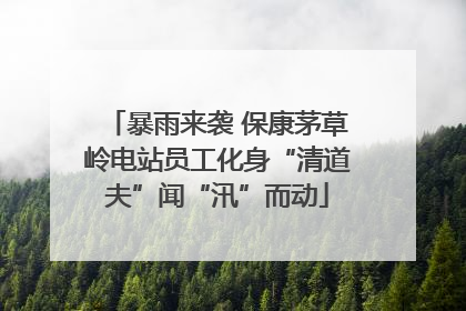 暴雨来袭 保康茅草岭电站员工化身“清道夫”闻“汛”而动