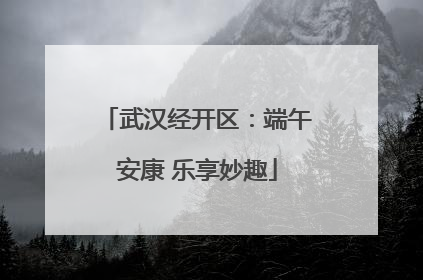 武汉经开区：端午安康 乐享妙趣