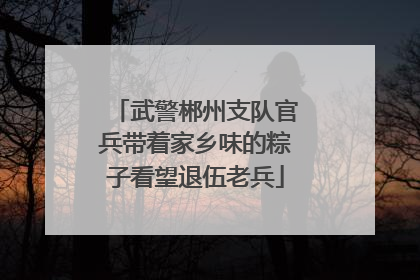 武警郴州支队官兵带着家乡味的粽子看望退伍老兵