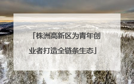 株洲高新区为青年创业者打造全链条生态