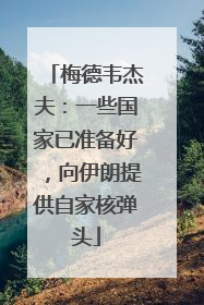 梅德韦杰夫：一些国家已准备好，向伊朗提供自家核弹头