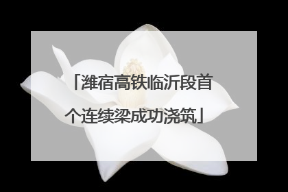 潍宿高铁临沂段首个连续梁成功浇筑