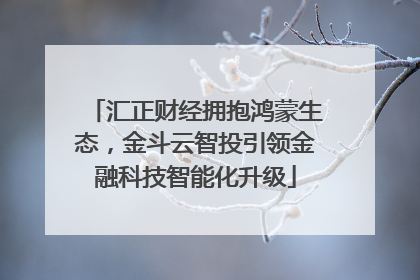汇正财经拥抱鸿蒙生态，金斗云智投引领金融科技智能化升级