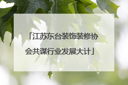 江苏东台装饰装修协会共谋行业发展大计