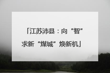 江苏沛县：向“智”求新“煤城”焕新机