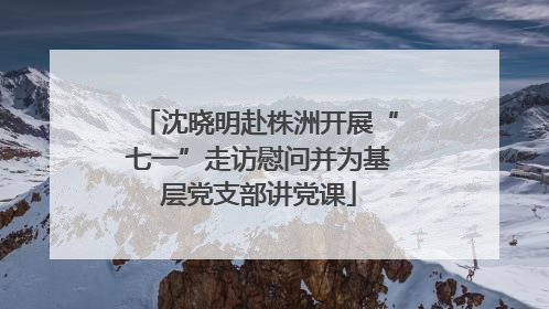 沈晓明赴株洲开展“七一”走访慰问并为基层党支部讲党课