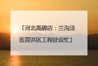 河北高碑店：兰沟洼蓄滞洪区工程建设忙