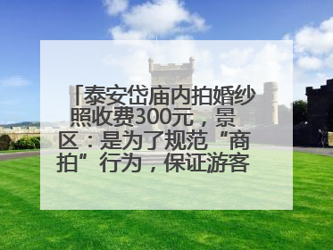泰安岱庙内拍婚纱照收费300元，景区：是为了规范“商拍”行为，保证游客体验，收取费用全部上交国库
