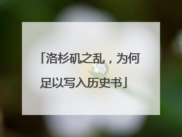 洛杉矶之乱，为何足以写入历史书