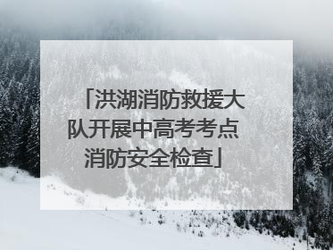 洪湖消防救援大队开展中高考考点消防安全检查