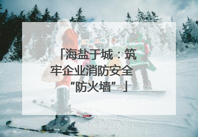 海盐于城：筑牢企业消防安全“防火墙”