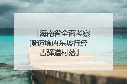 海南省全面考察澄迈境内东坡行经古驿道村落