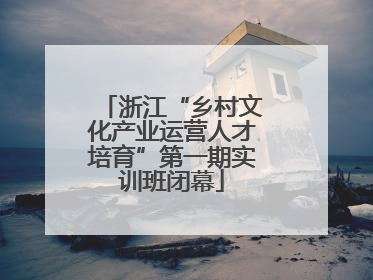 浙江“乡村文化产业运营人才培育”第一期实训班闭幕