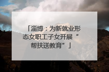 淄博：为新就业形态女职工子女开展“帮扶送教育”