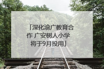 深化渝广教育合作 广安树人小学将于9月投用