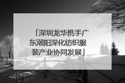 深圳龙华携手广东潮阳深化纺织服装产业协同发展