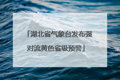 湖北省气象台发布强对流黄色省级预警