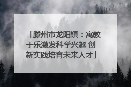 滕州市龙阳镇：寓教于乐激发科学兴趣 创新实践培育未来人才