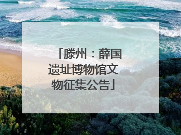 滕州：薛国遗址博物馆文物征集公告