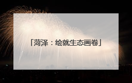 菏泽：绘就生态画卷